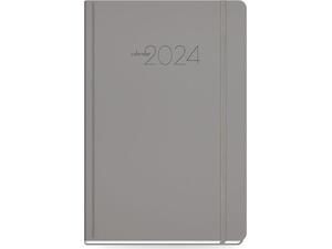 Ημερολόγιο ημερήσιο The Writing Fields All Times 320 12x17cm 2024 ημιεύκαμπτo εξώφυλλο από ματ δερματίνη γκρι